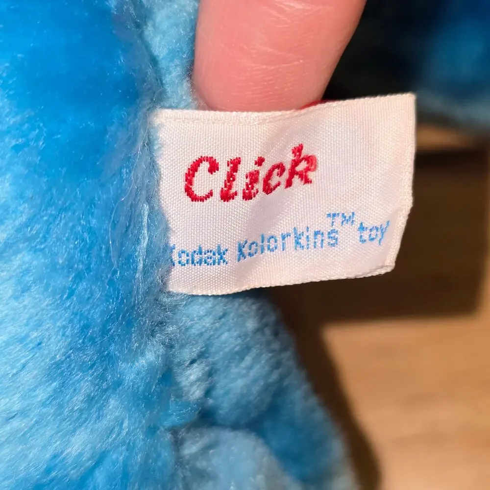 Vintage Kodak Kolorkins Click Plush 1989 80s Blue